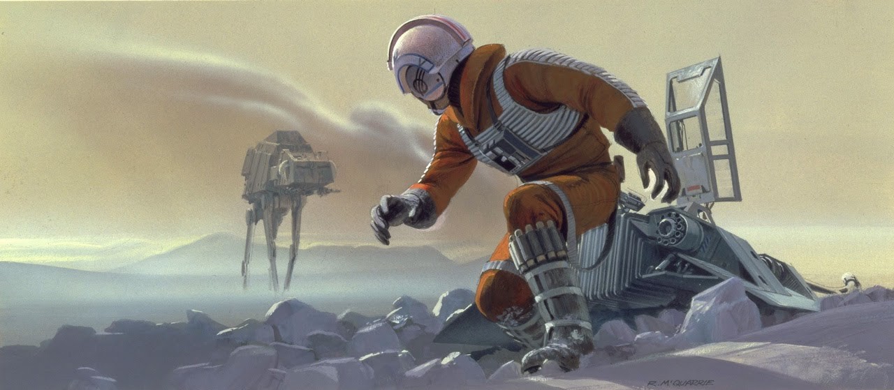 Ralph McQuarrie's Hoth Snowspeeder concept painting