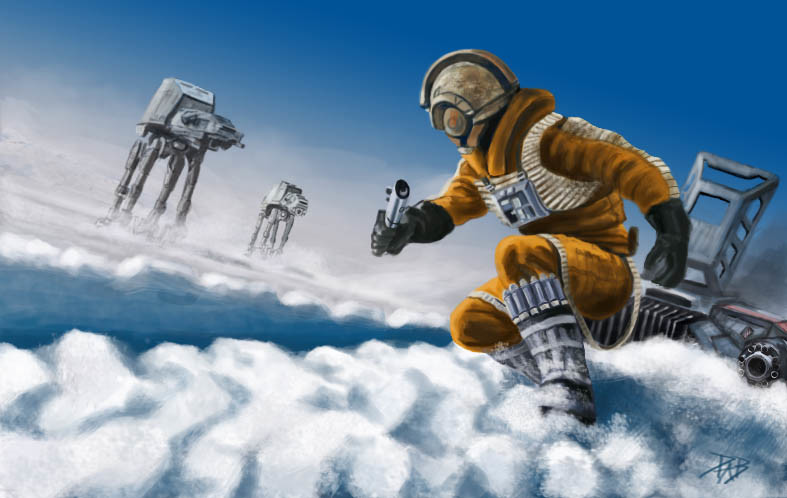 Hoth Snowspeeder crash