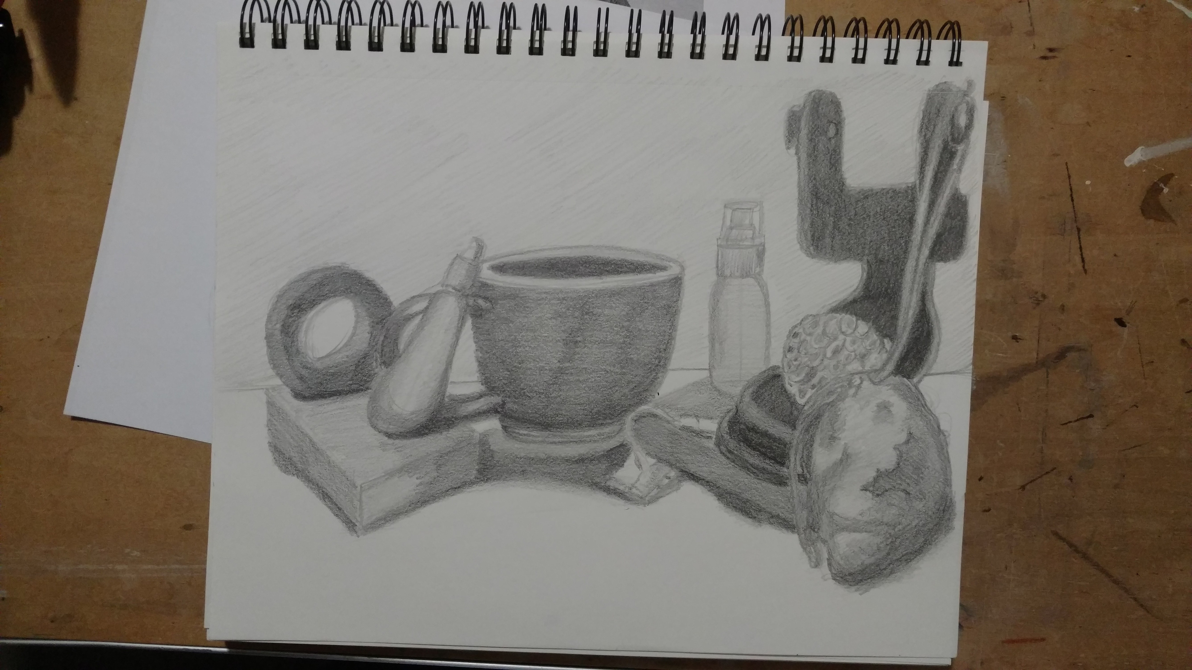 Complete range of value for a still life.