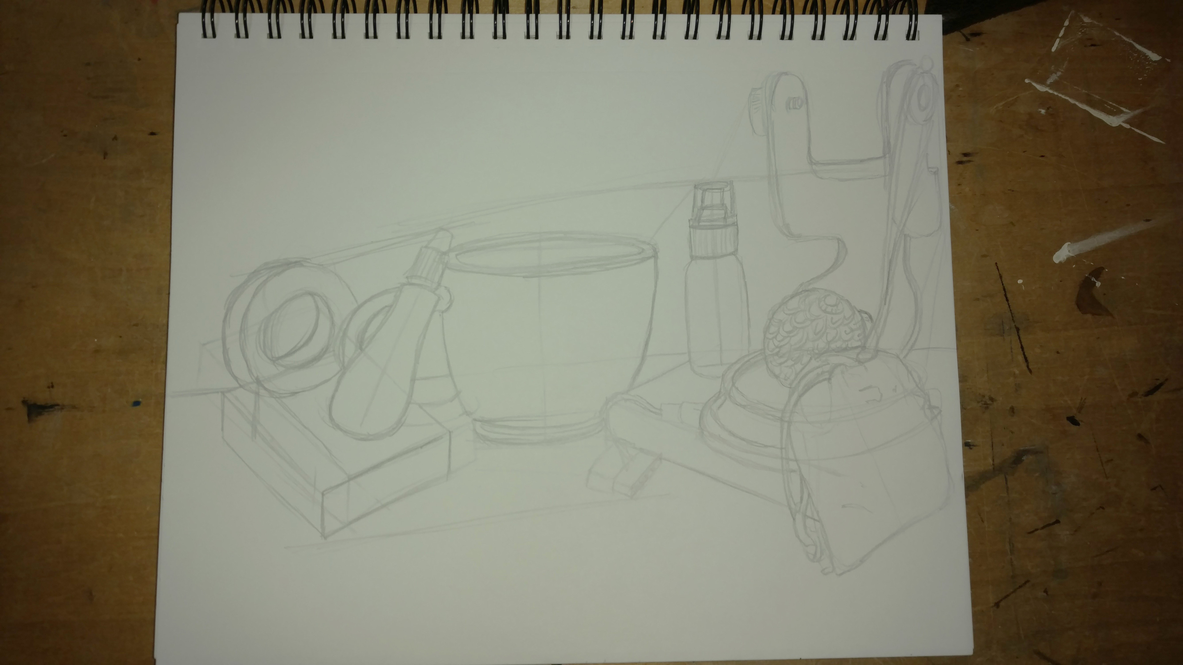 Organizational Lines for a still life project.