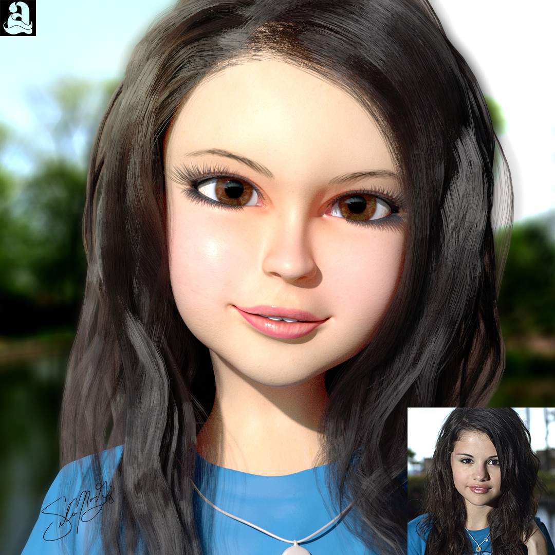 ArtStation - Selena Gomez on 3D cartoon