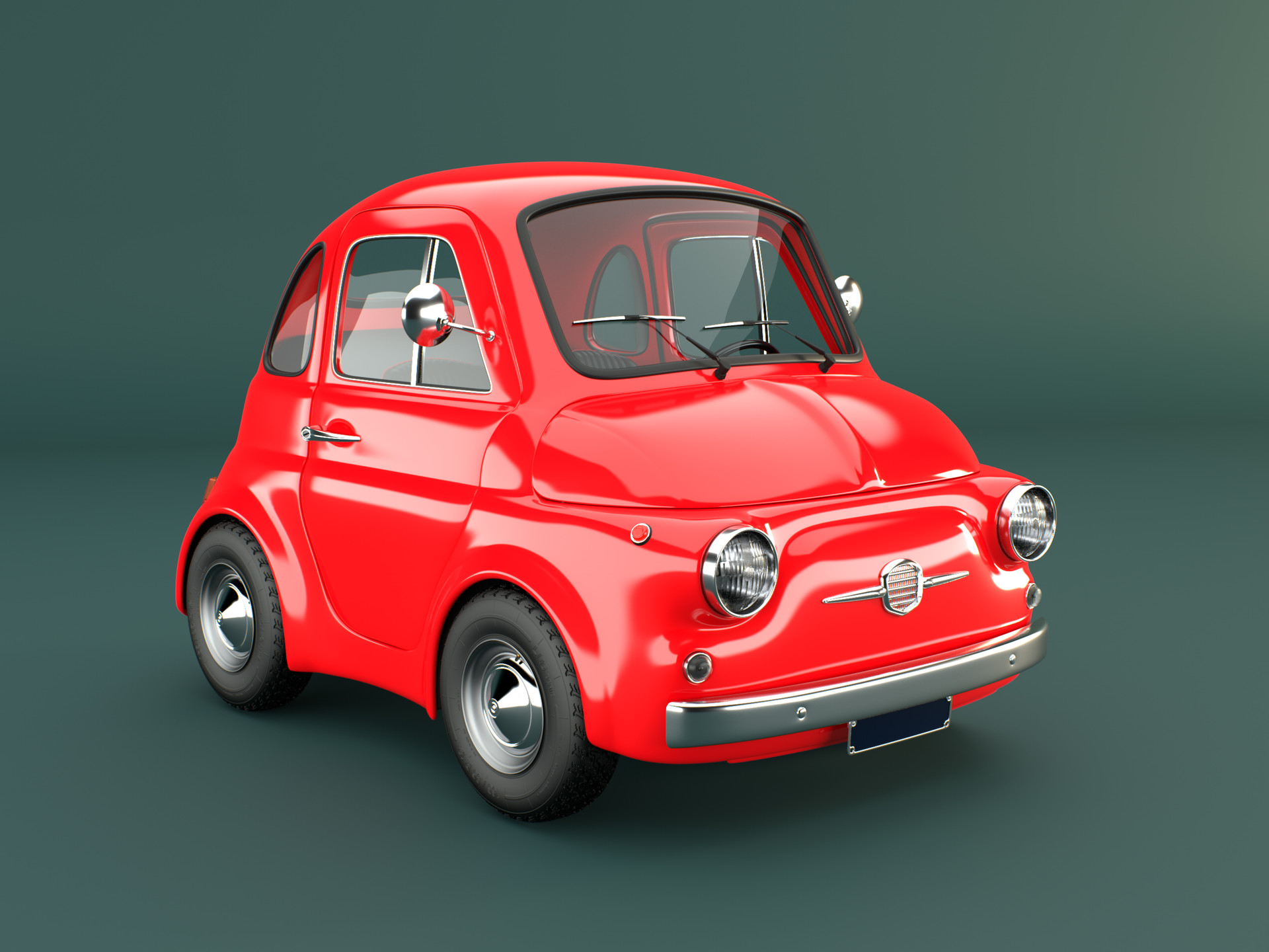 Artstation Fiat 500 Cartoon Jonathan Gagnon