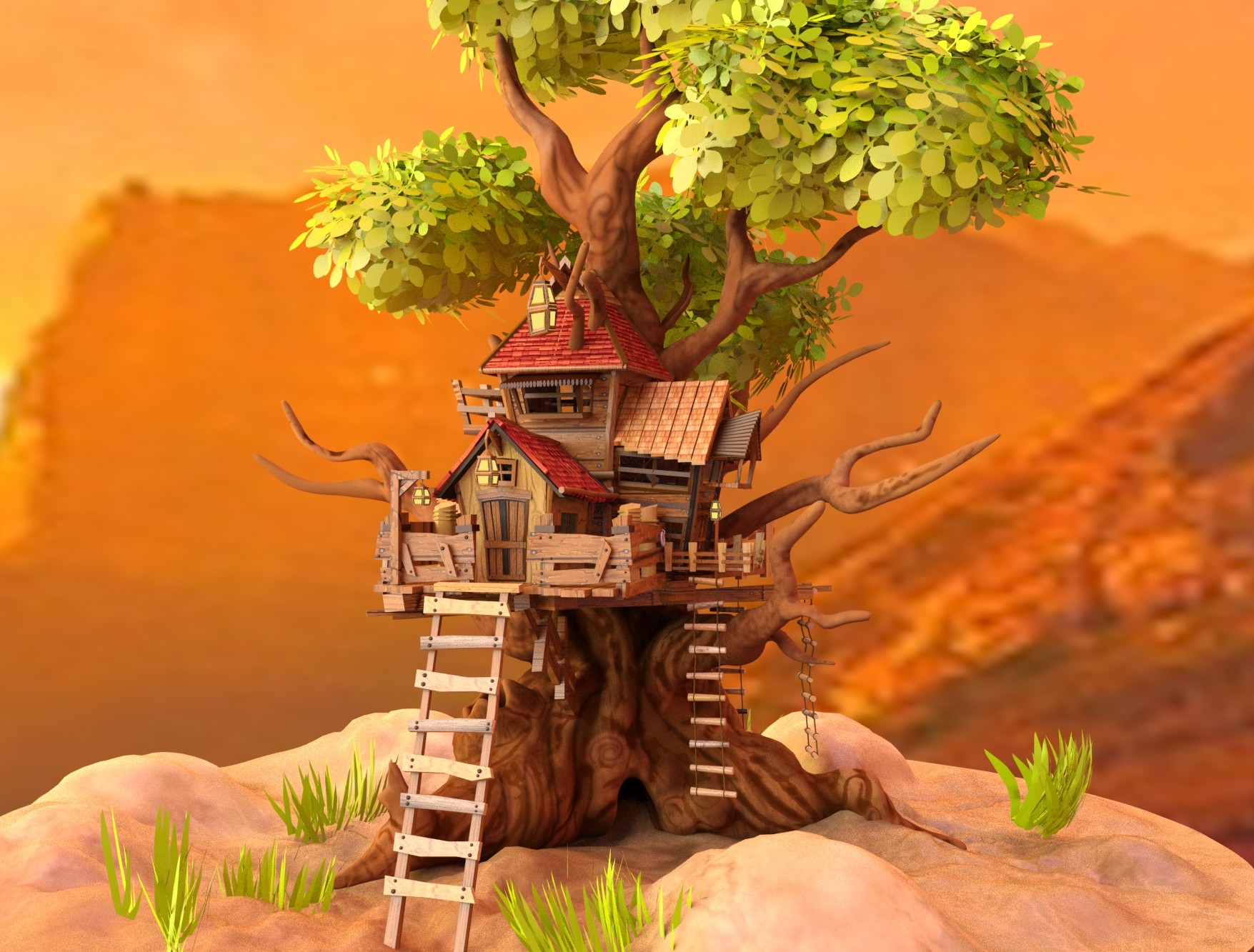 Artstation 3d Treehouse Concept Art Participant Of