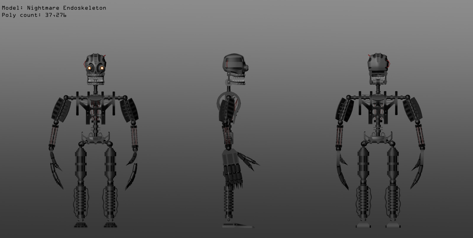 Five Nights at Freddy's 4 Fan-Made Nightmare 3D Models.