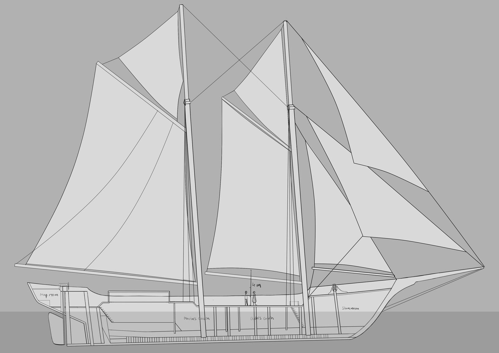 Ship layout.