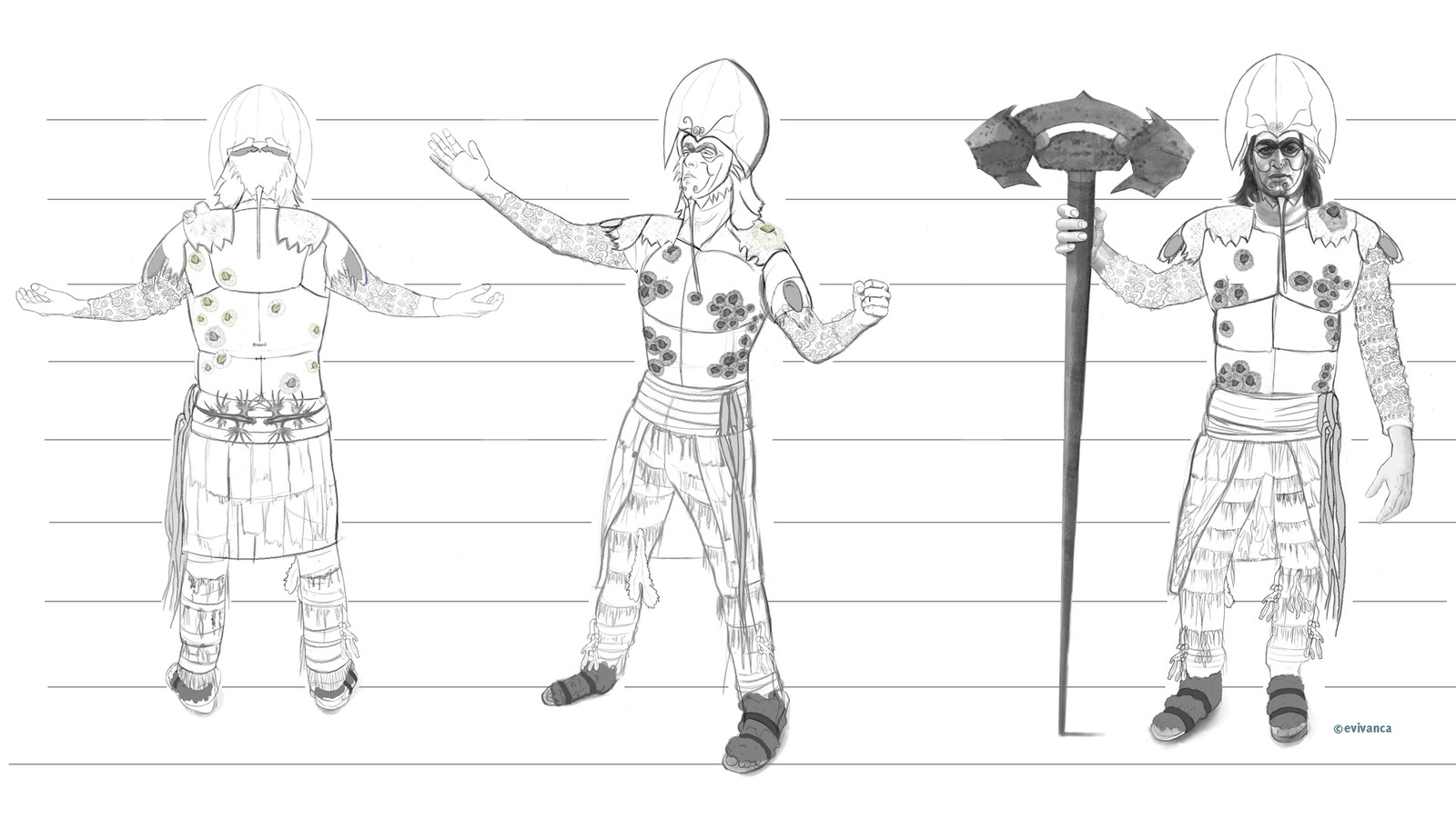 Modelsheet for master of ceremony