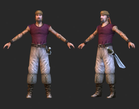 Another pirate. UVs were manually laid-out for this project. *Shudder*. :D