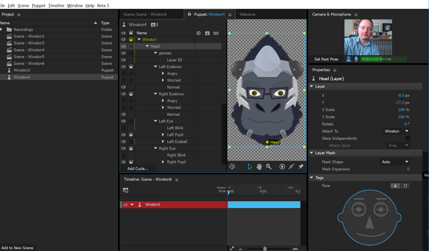 Artstation Winston From Overwatch Animated With Adobe Character
