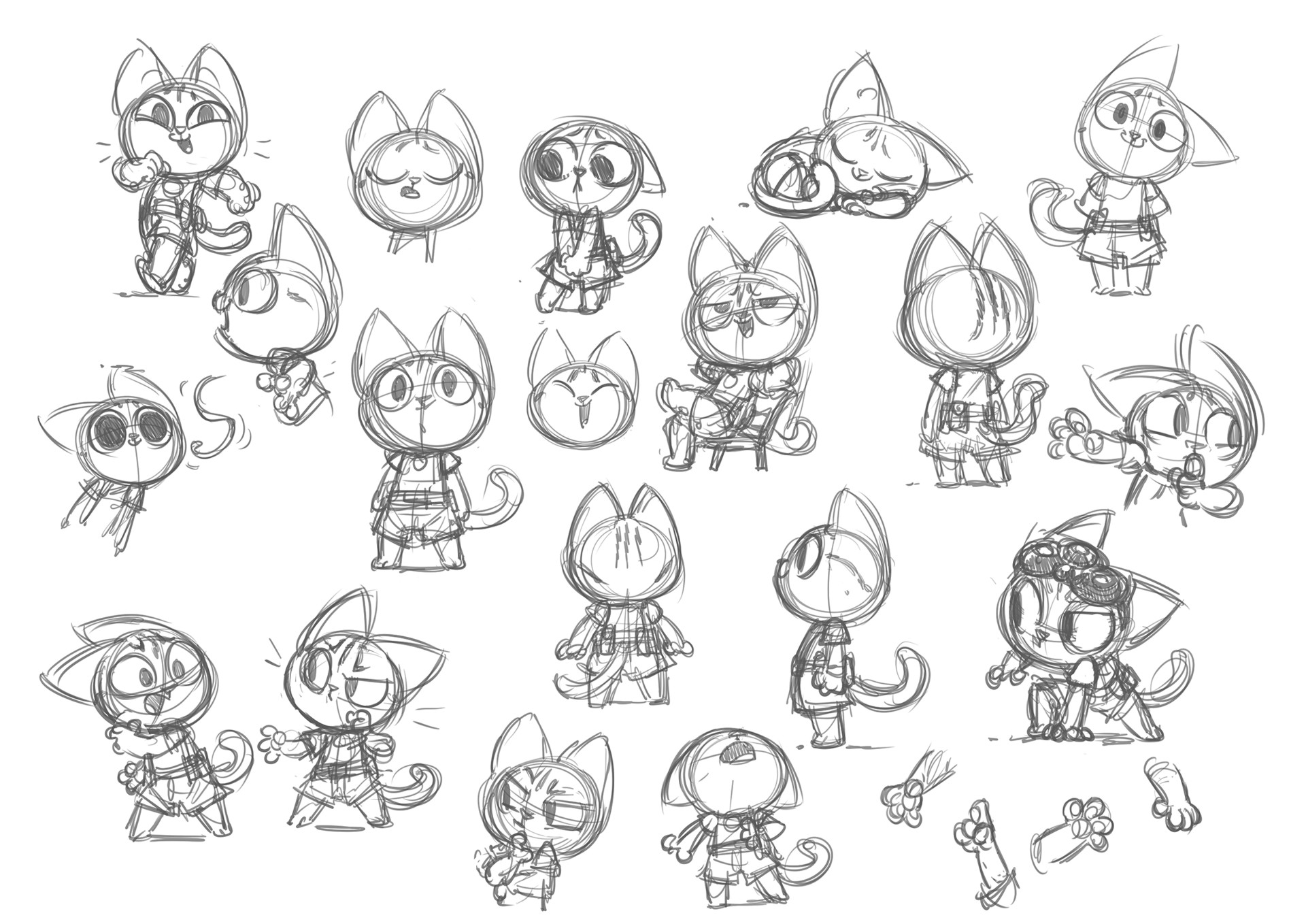 Artstation Cat Character Design Regis Donsimoni