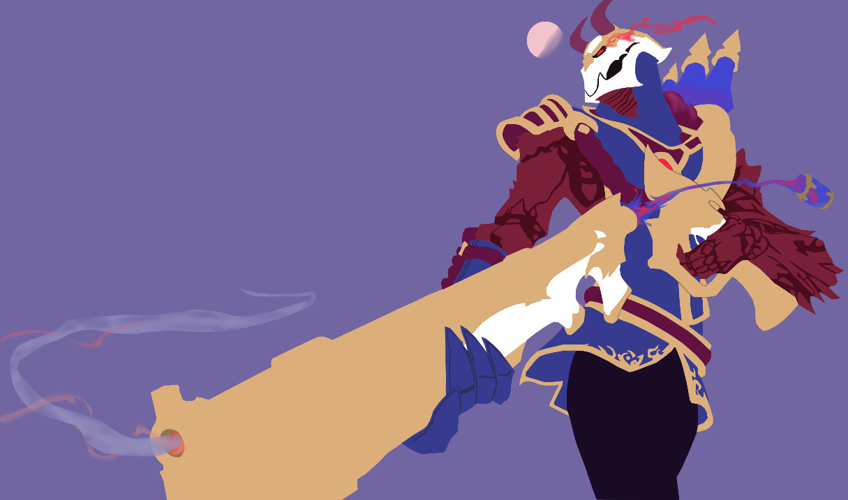 Artstation Minimalist Blood Moon Jhin Knee Sock