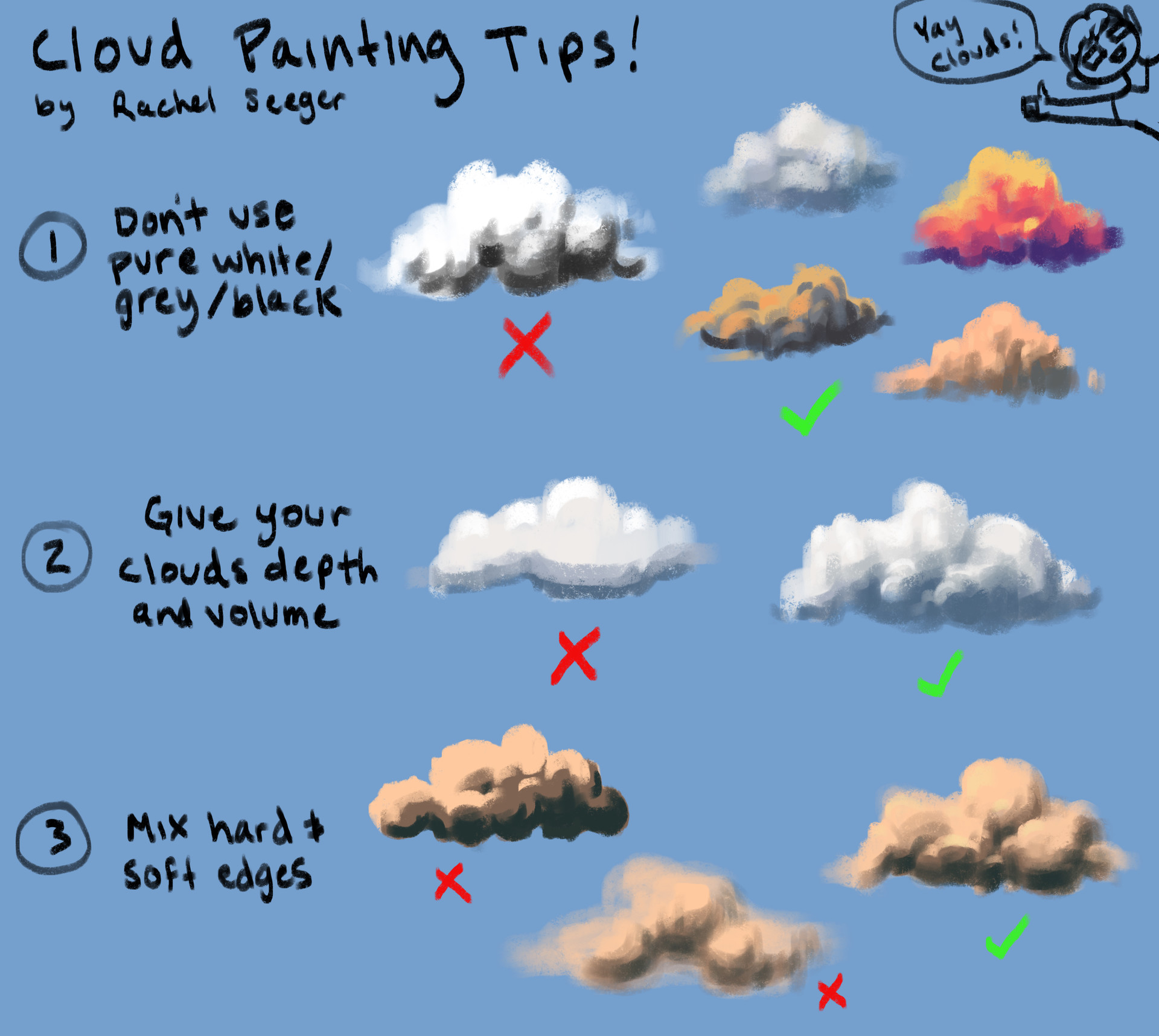 sunset clouds digital art tutorial