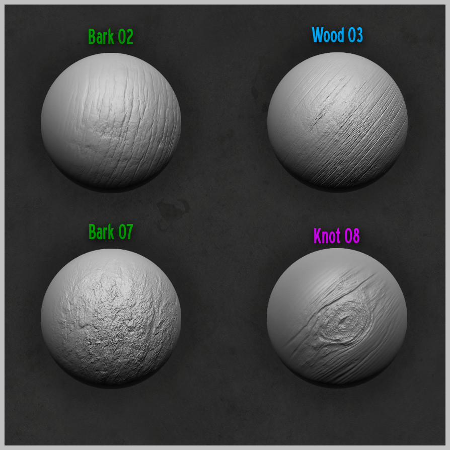 zbrush alpha pack wood bark