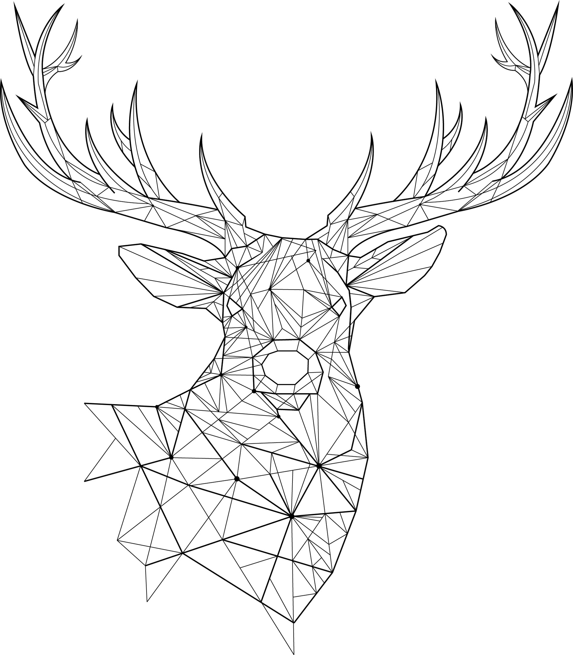 ArtStation - Technical deer vector design