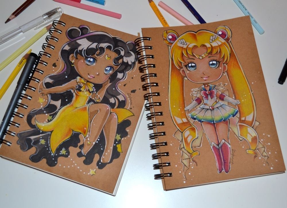 ArtStation - Sailor Moon / Sketchbook Cover / Copic Marker