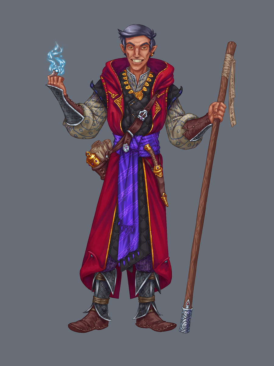 ArtStation Half Elf Sorcerer