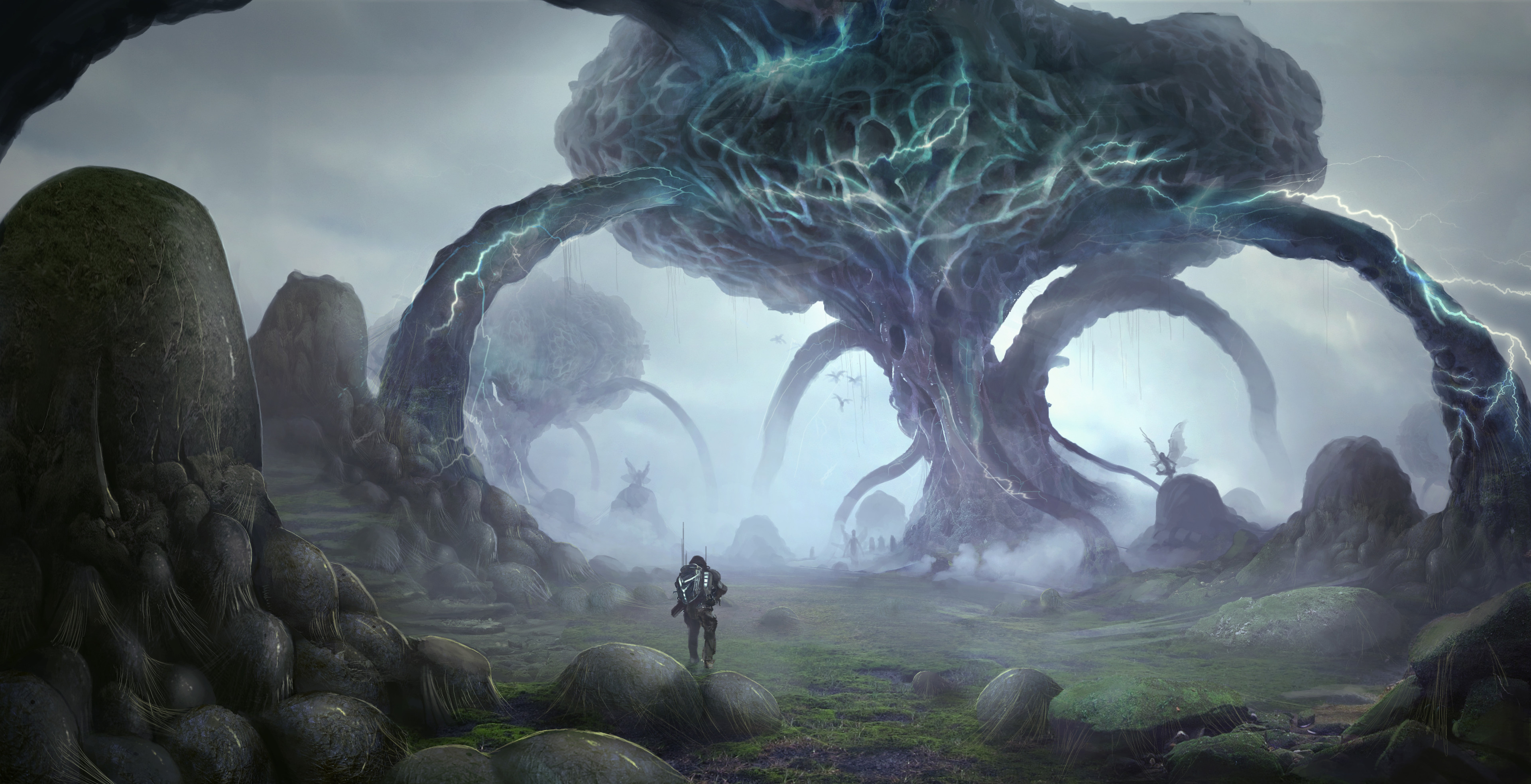 Artstation Alien Planet 01 Vaggelis Manousakas