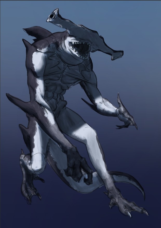ArtStation - Demon Shark Sketch