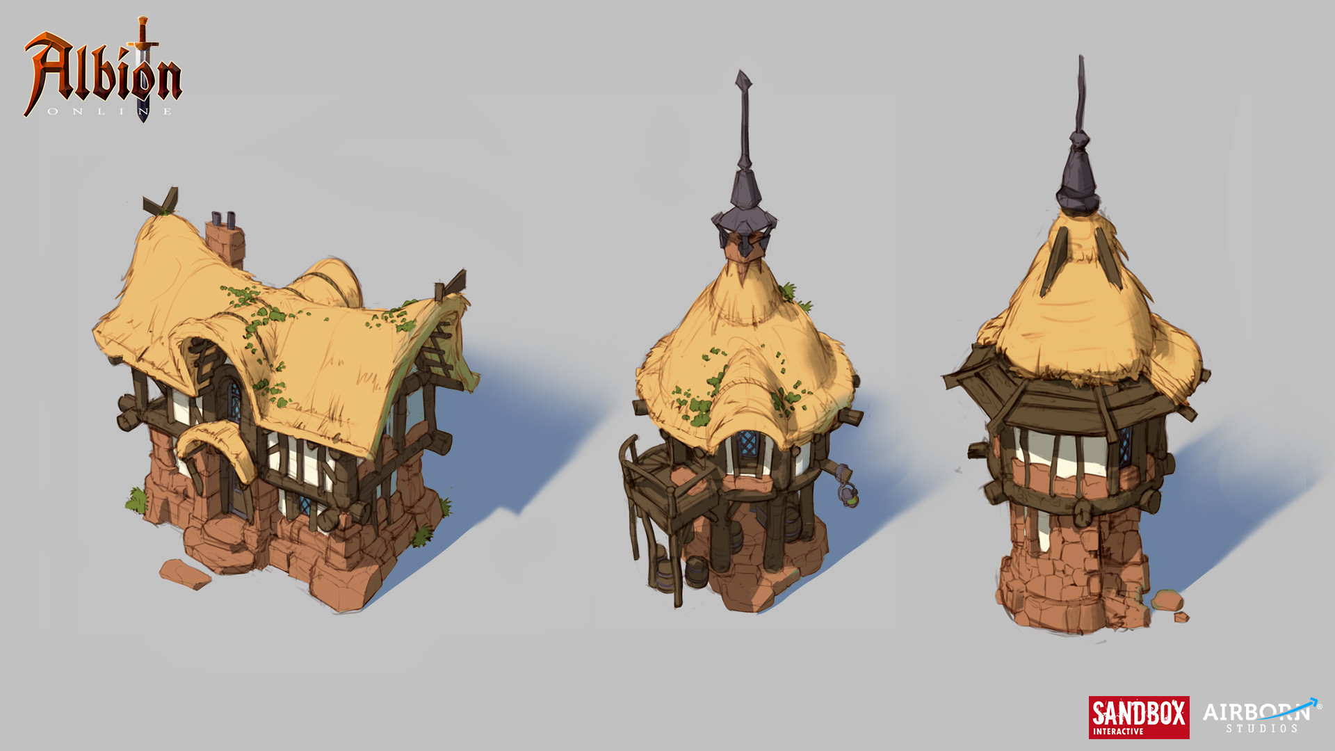 Airborn Studios - Albion Online : Swamp 2d Building concepts