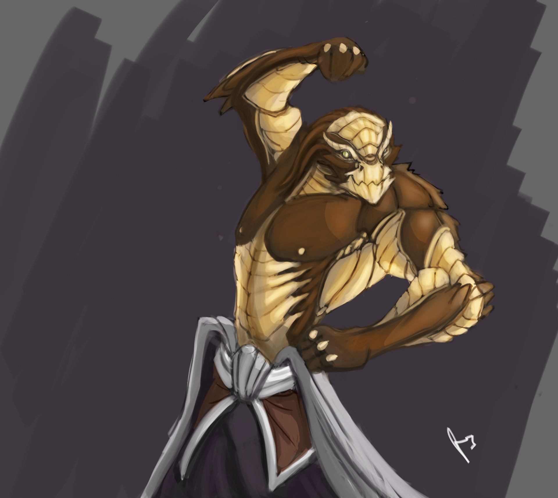 ArtStation Dragonborn Stone Sorcerer