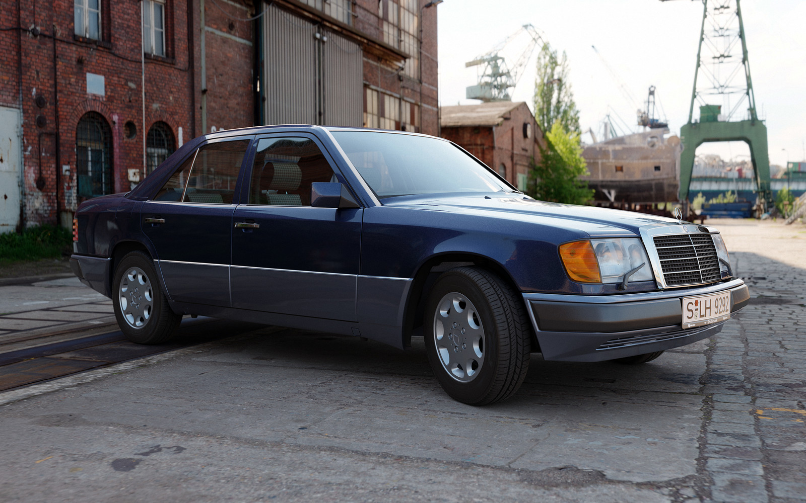 Mercedes Benz e class w124 синий