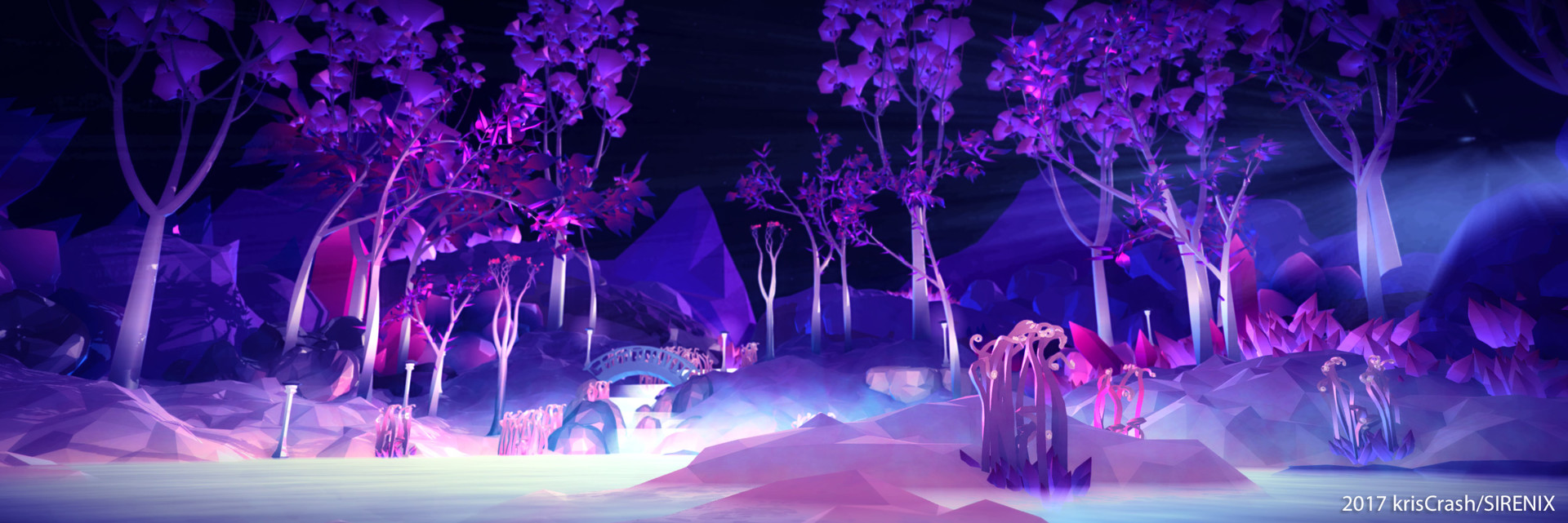 ArtStation Crystal Forest (website promo art)