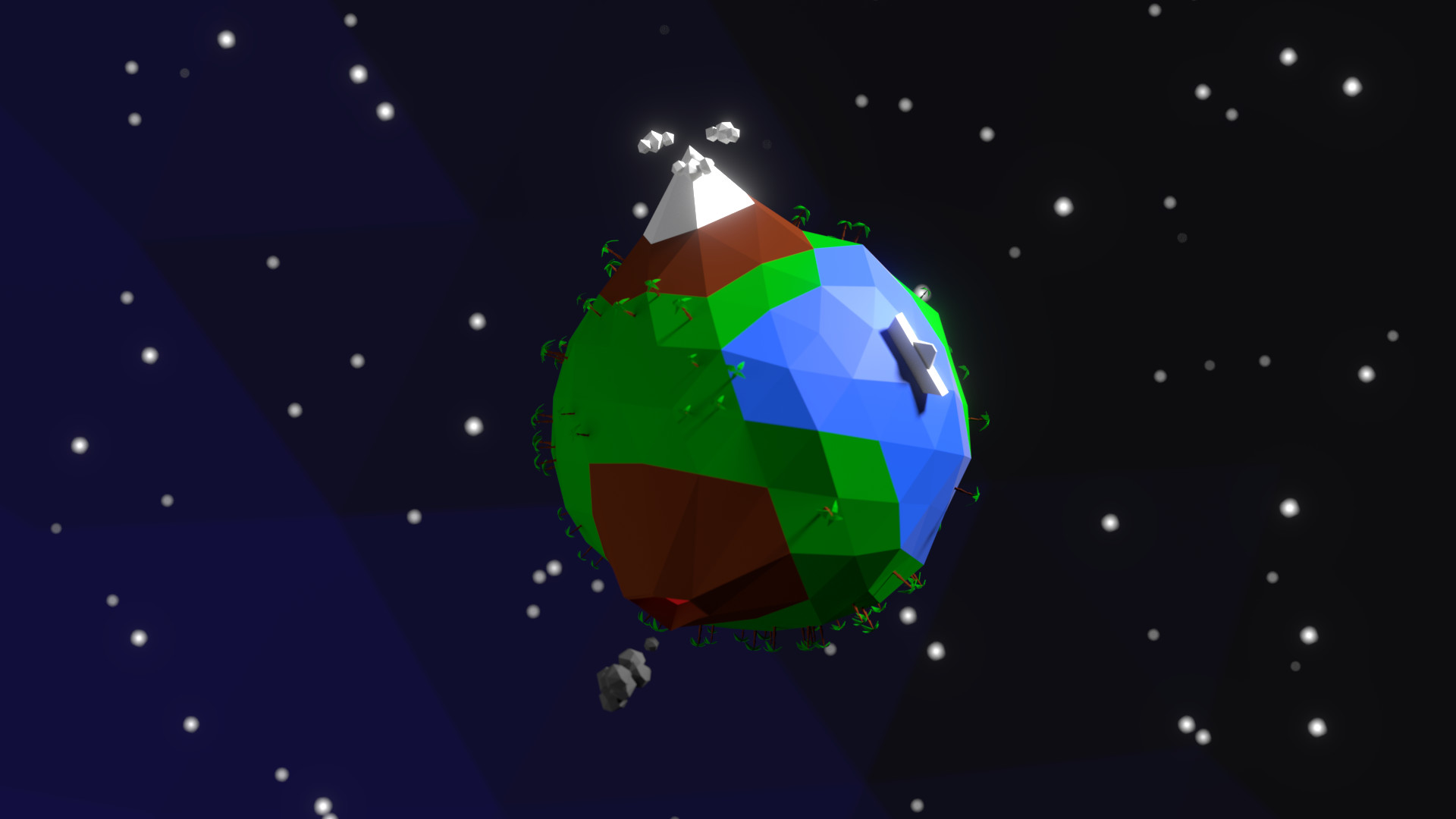 Artstation Low Poly Planet Jiri Kuba