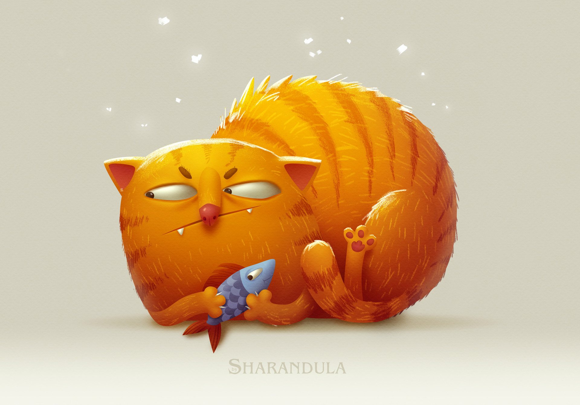 Кот с рыбой картинки