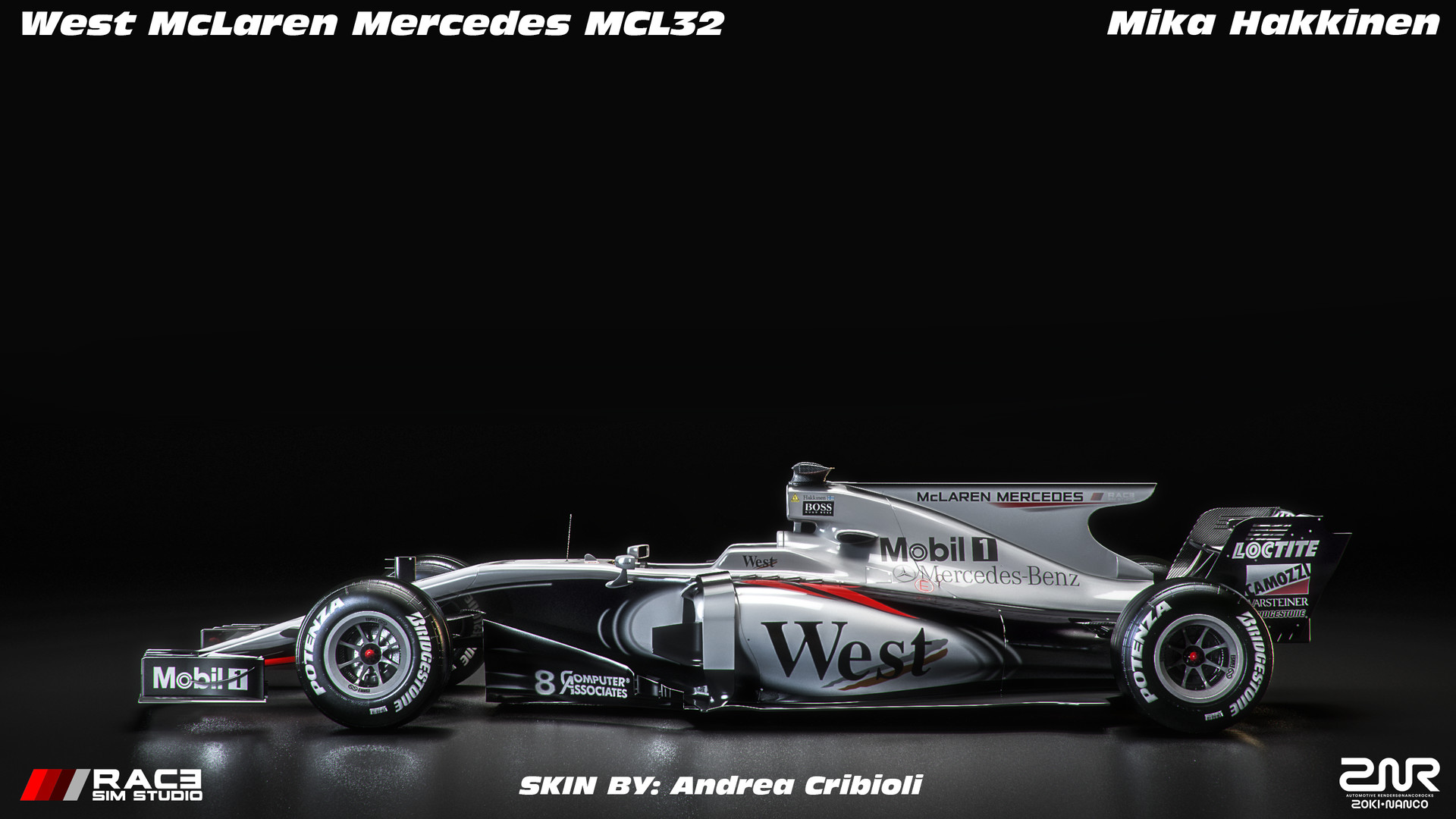 ArtStation West McLaren Mercedes MCL32 Mika Hakkinen
