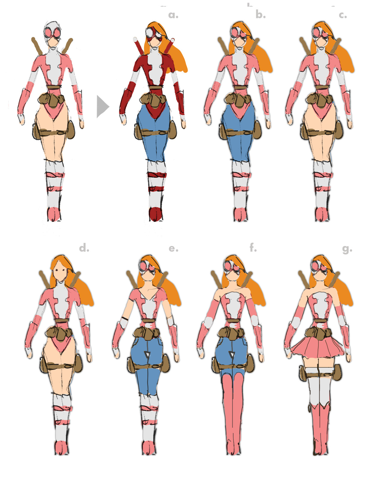 Quick concept sketches for MJPool's mash-up uniform.