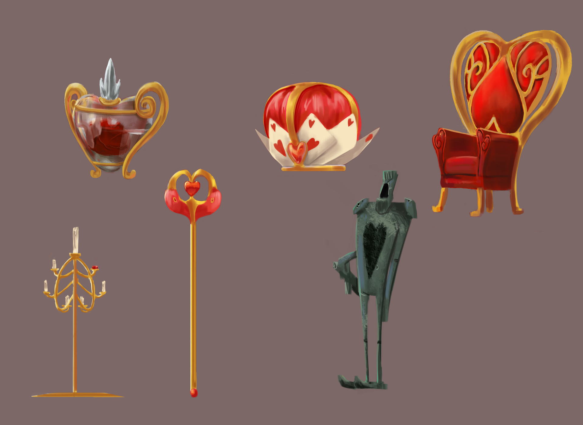 Artstation Queen Of Hearts Environment Designs And Props Chiara D Ambrosio Backdrop still ready to have characters animated onto it from. queen of hearts environment designs