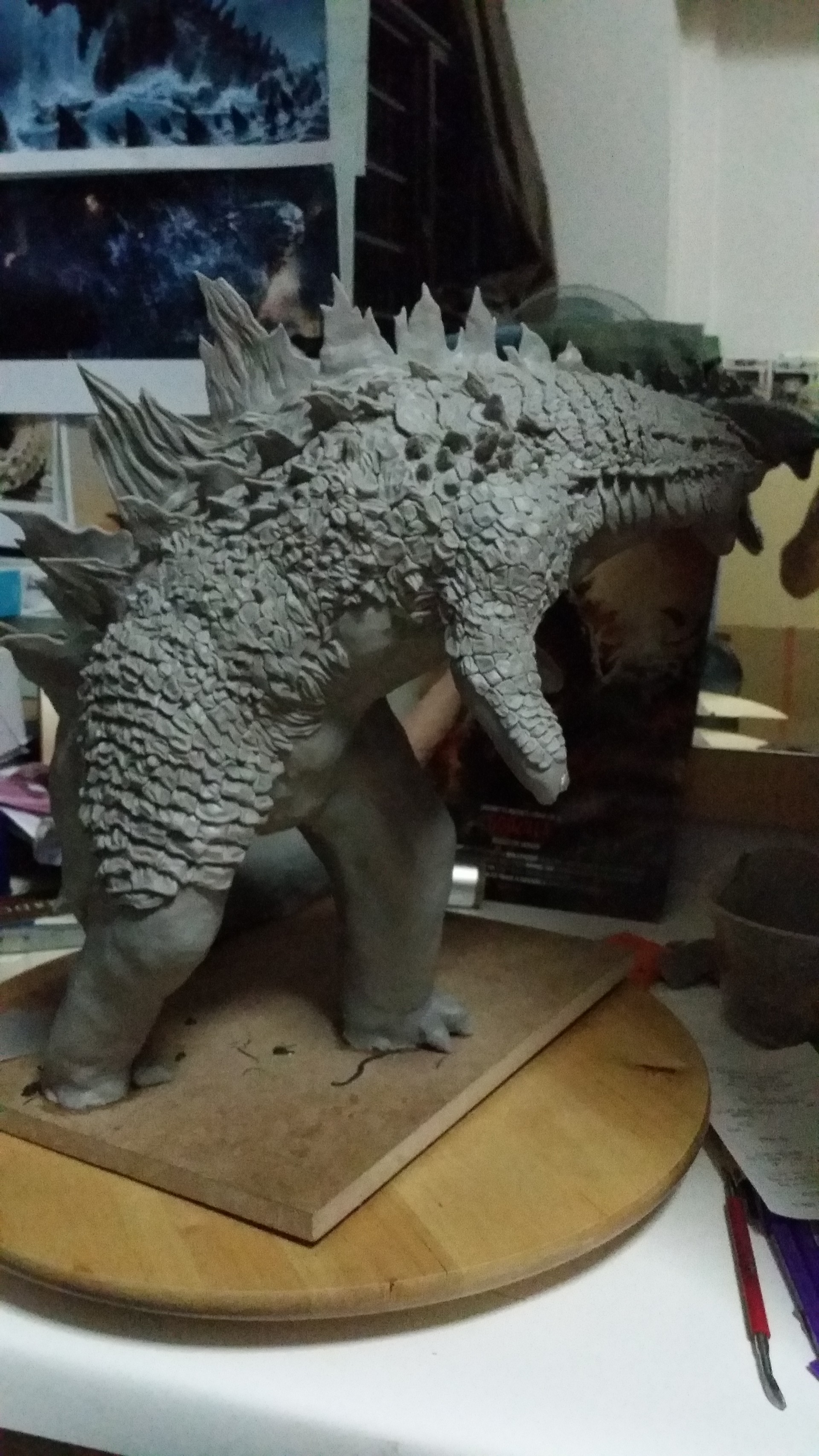 godzilla clay figures