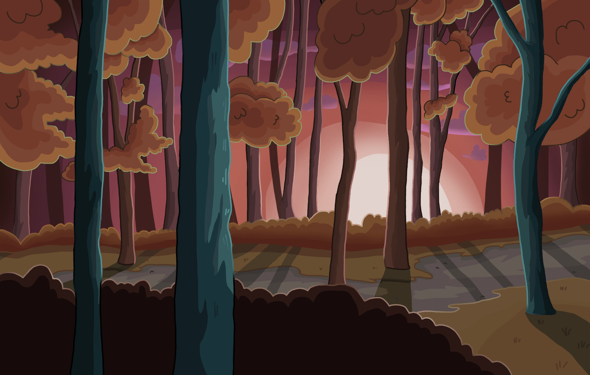ArtStation - Adventure Time Themed Forest