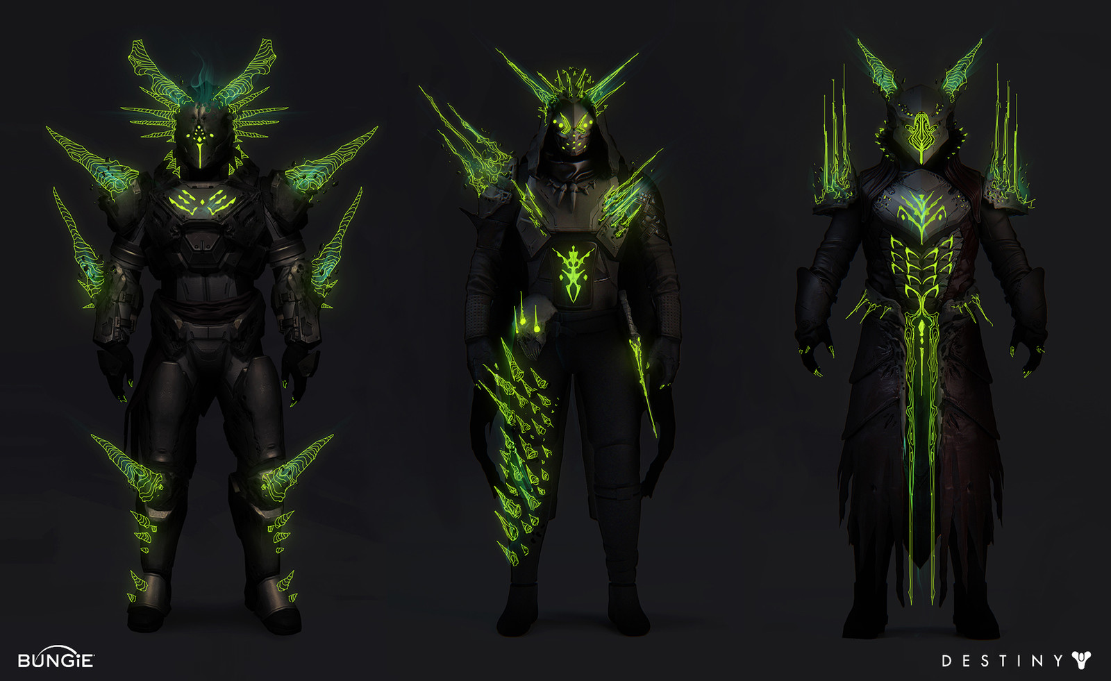 Paint-over of new ornaments for the existing Crota's End raid gear set...