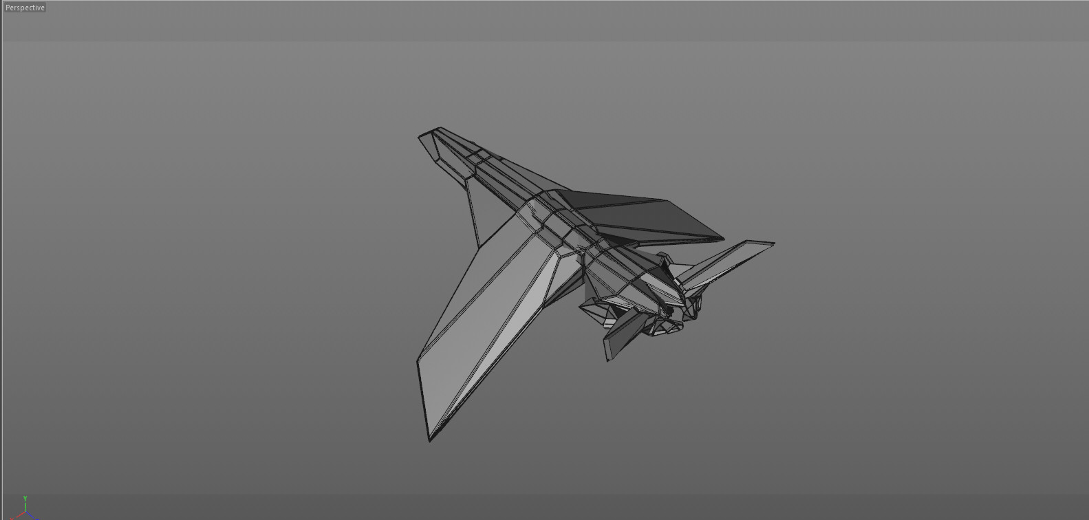 Speed 3D modeling for the spaceship.