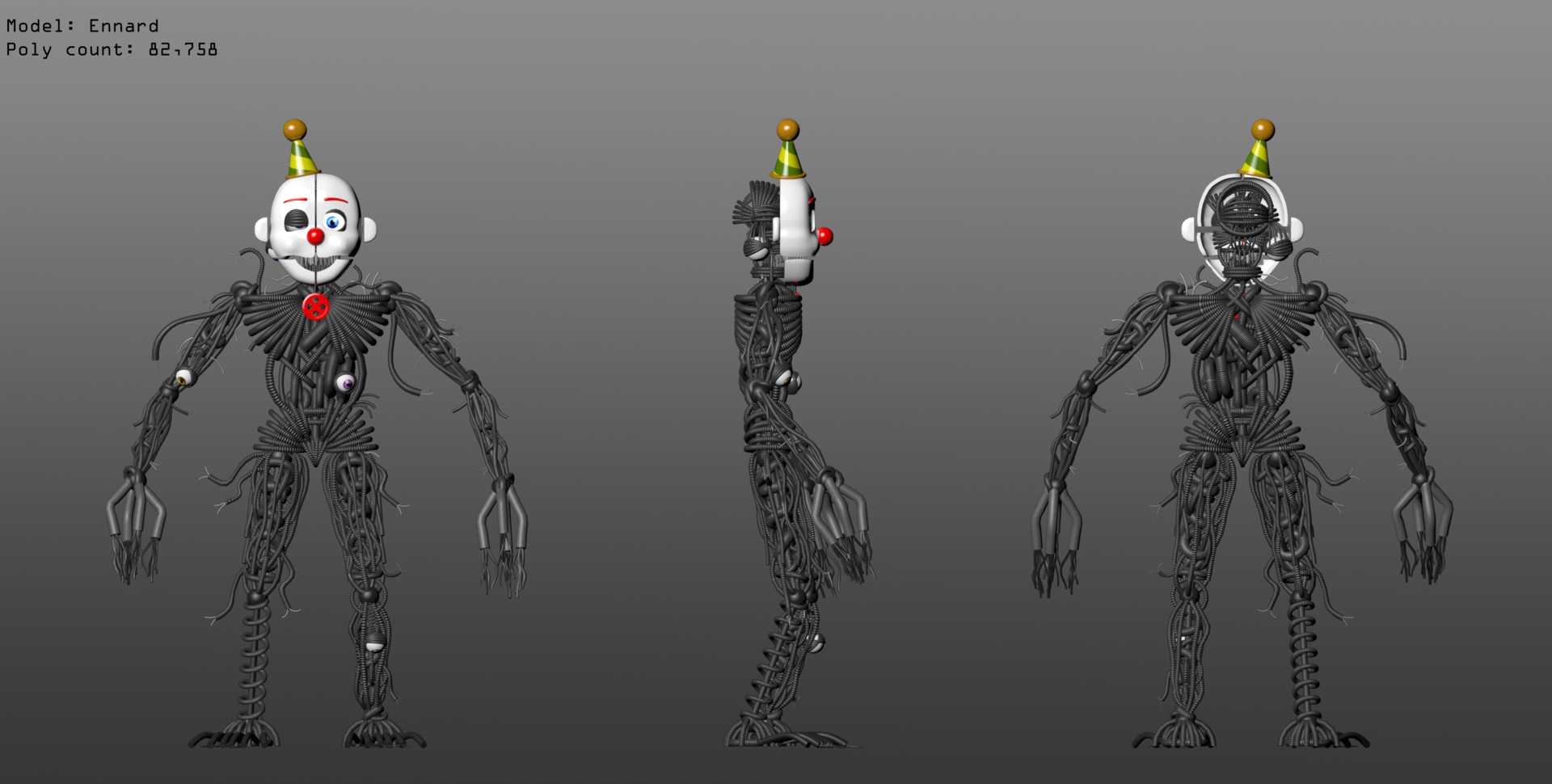 Artstation Five Nights At Freddy S Sister Location Fan Made Funtime 3d Models Thomas Honeybell - skachat playing as the humanoid animatronic ennard roblox fnaf