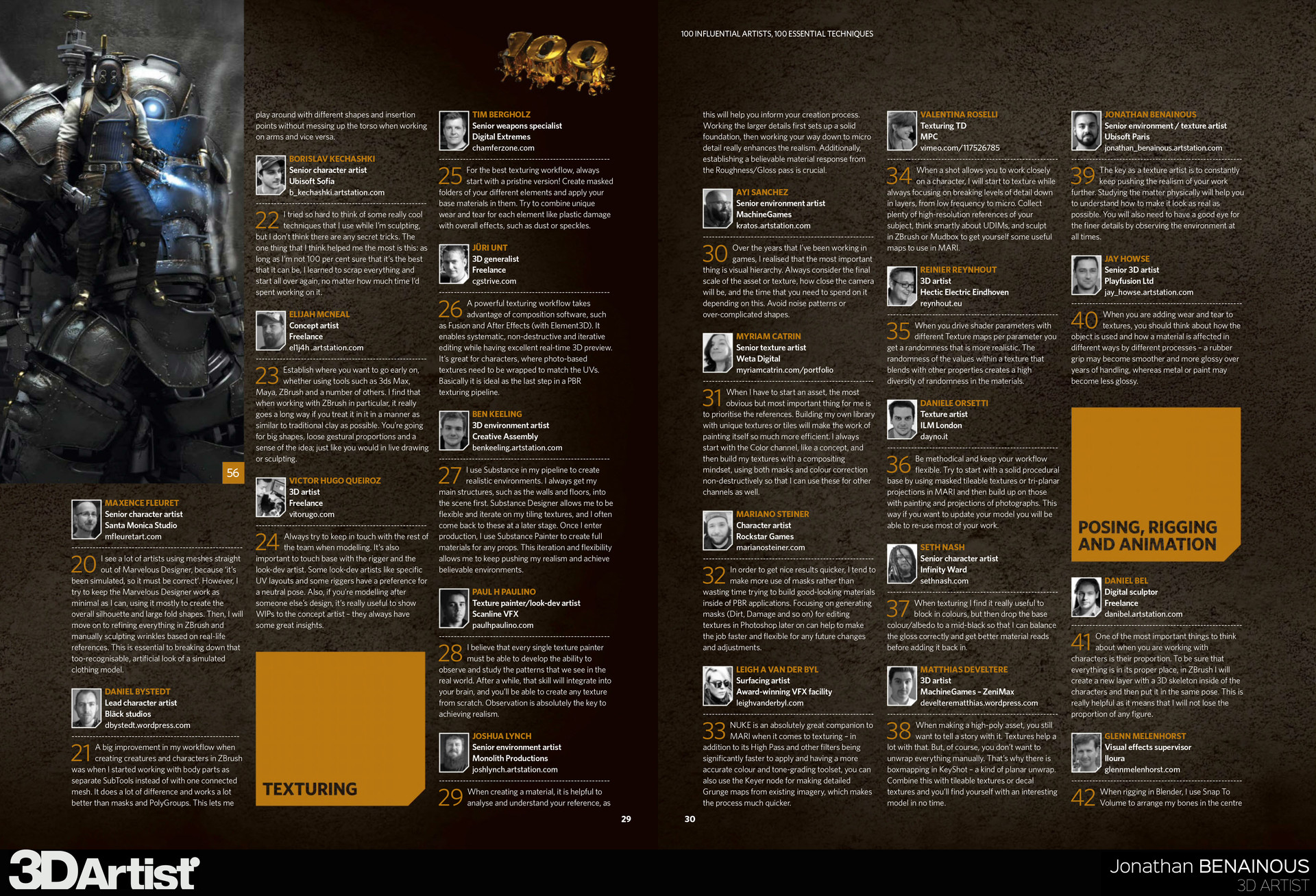 Artstation 3d Artist Issue 100 100 Influential Artists By