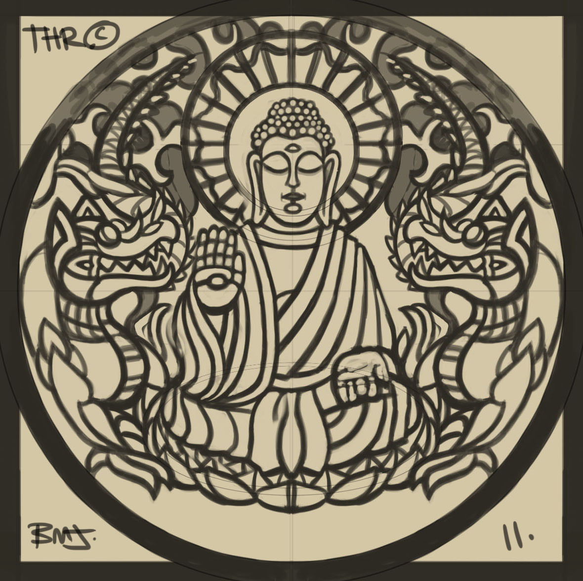 Buddha Sketch design