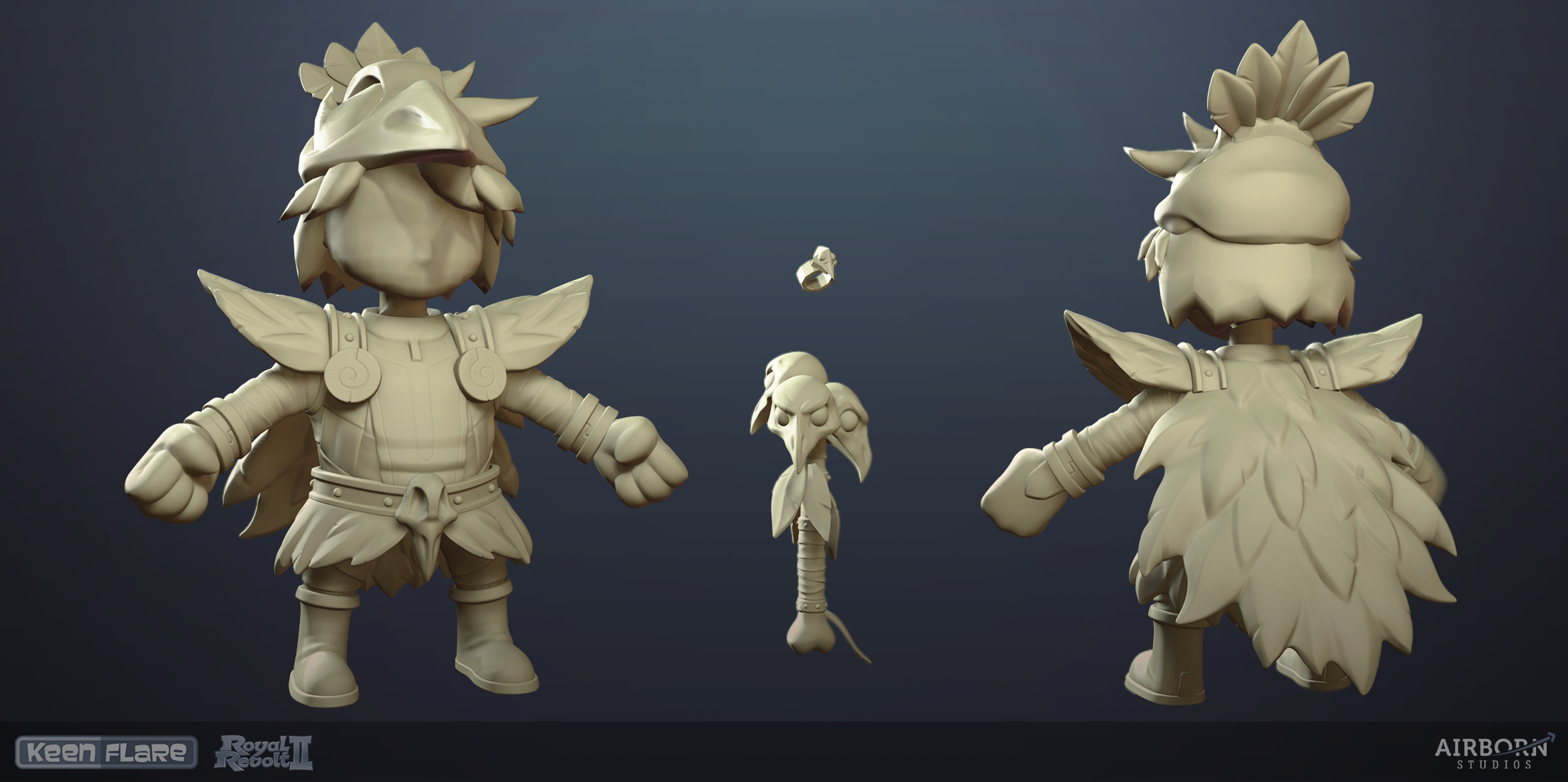 Royal Revolt 2: Necromancer Item Set high-poly model by Alexandra Graap