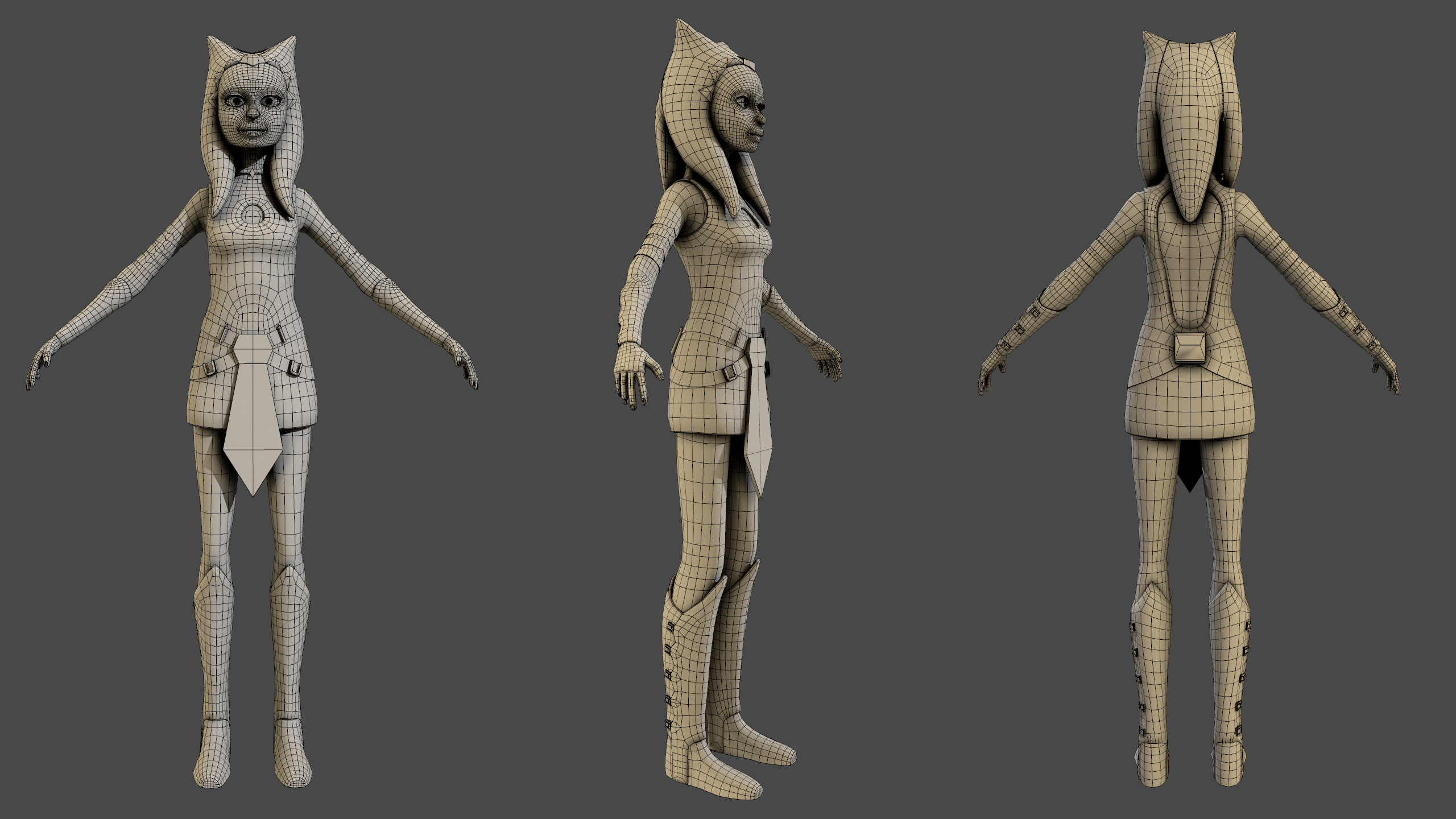 Retopologized using 3Ds Max's free form tools.