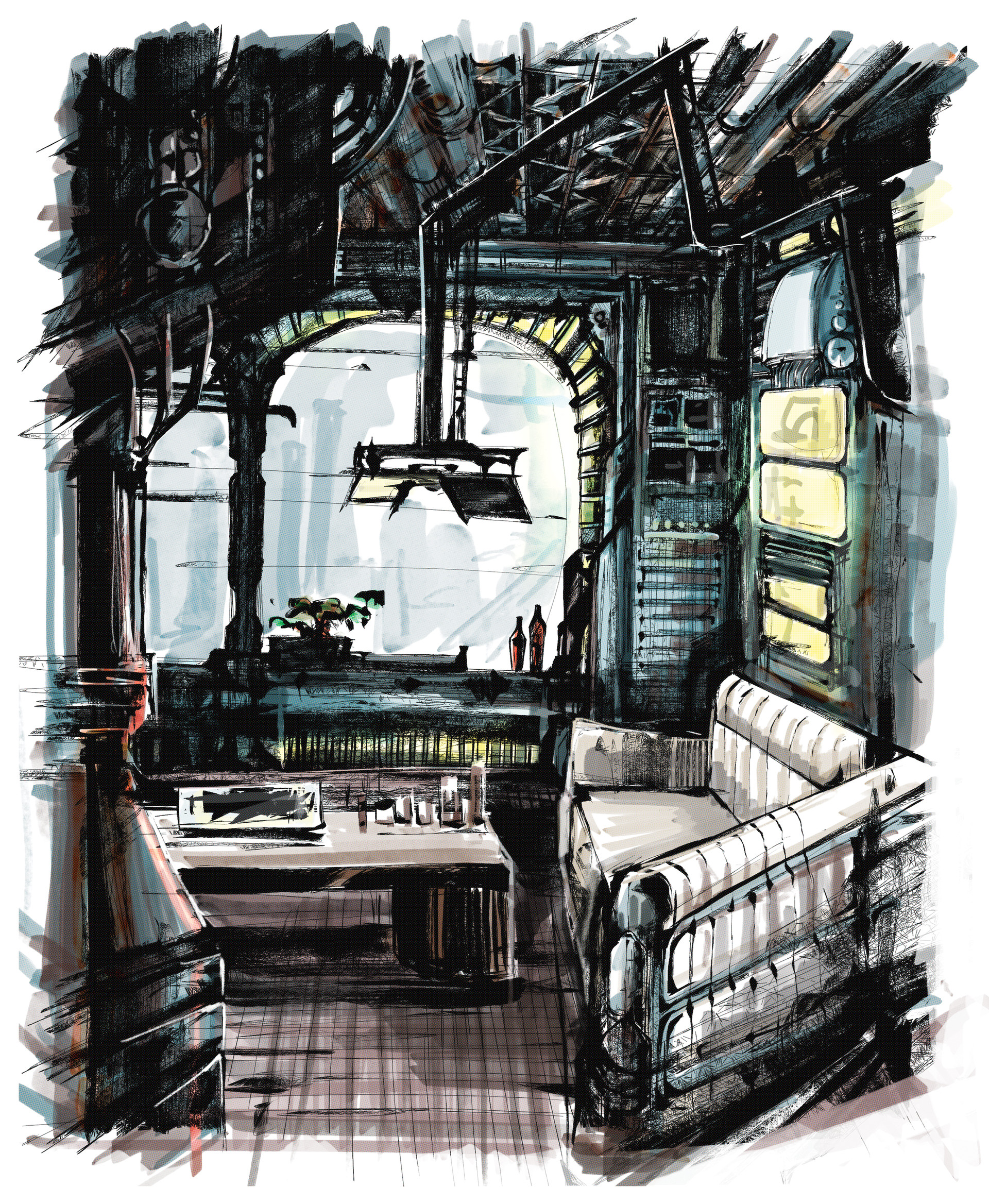 Artstation Sci Fi Spaceship Interior Concept Pouya Moayedi