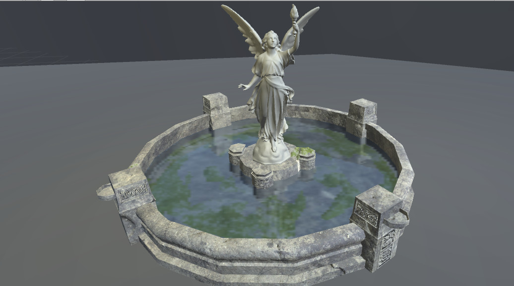 Artstation Fountain Low Poly Iraklis Georgiou