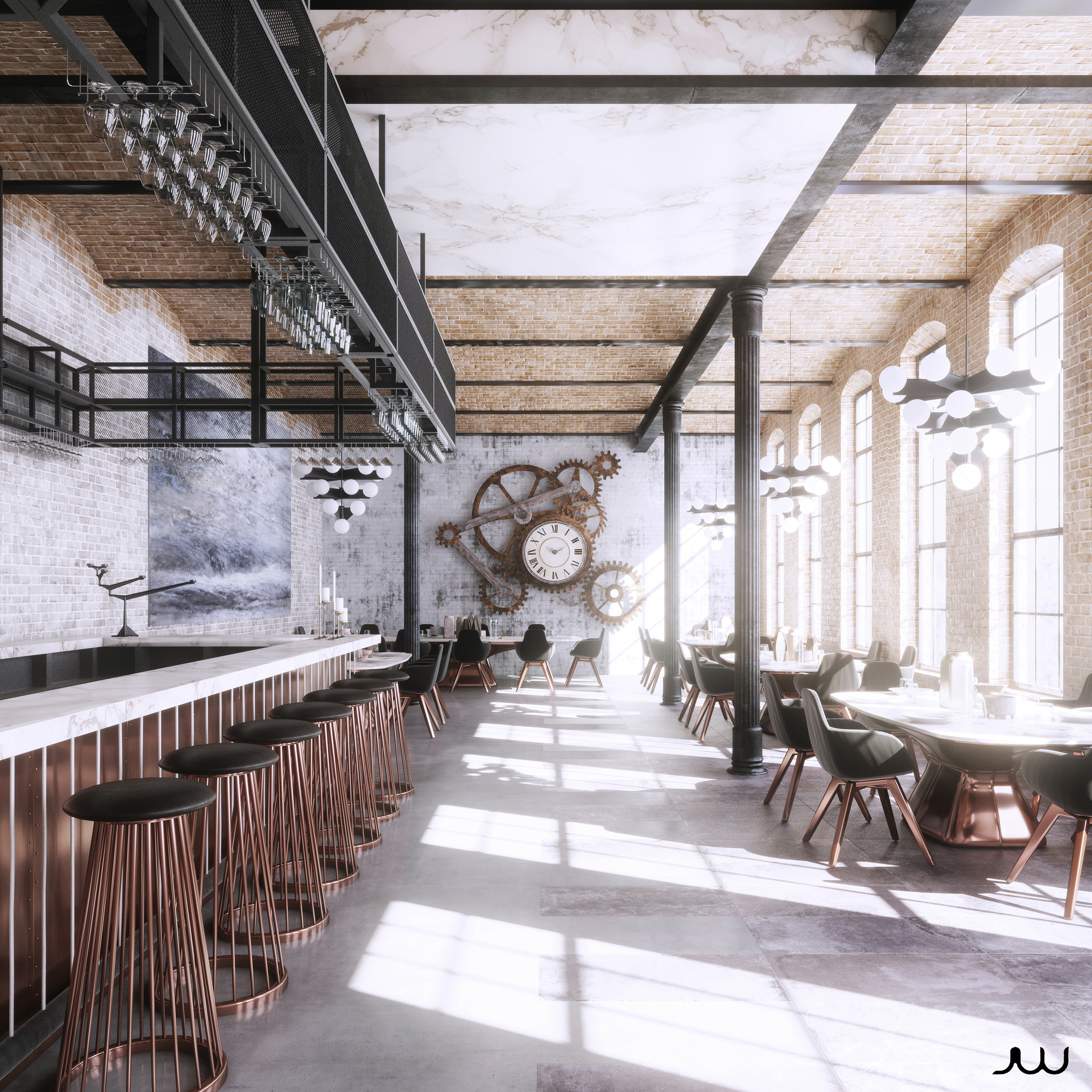 Javier Wainstein - Restaurant industrial style