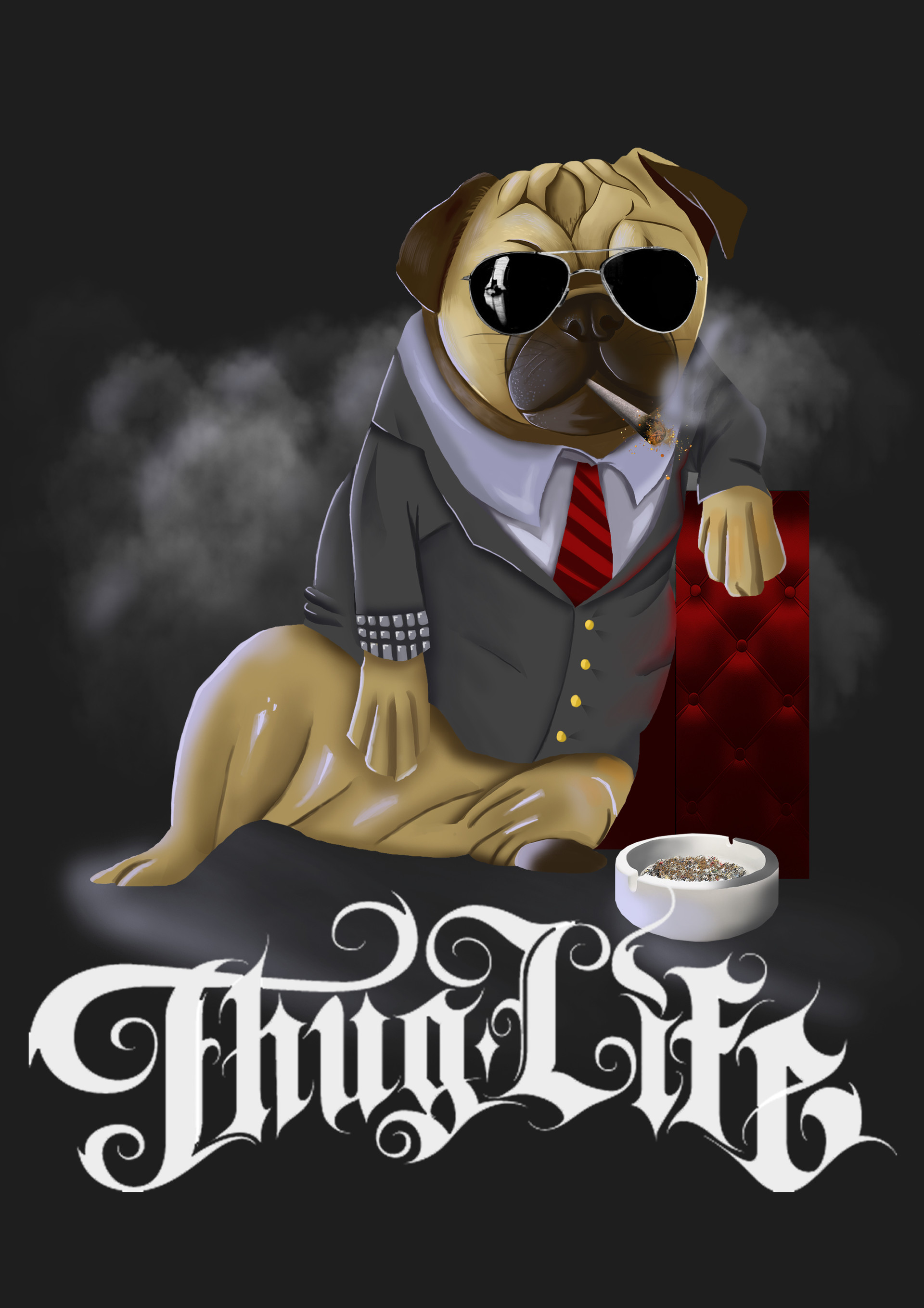 Pug thug life hot sale