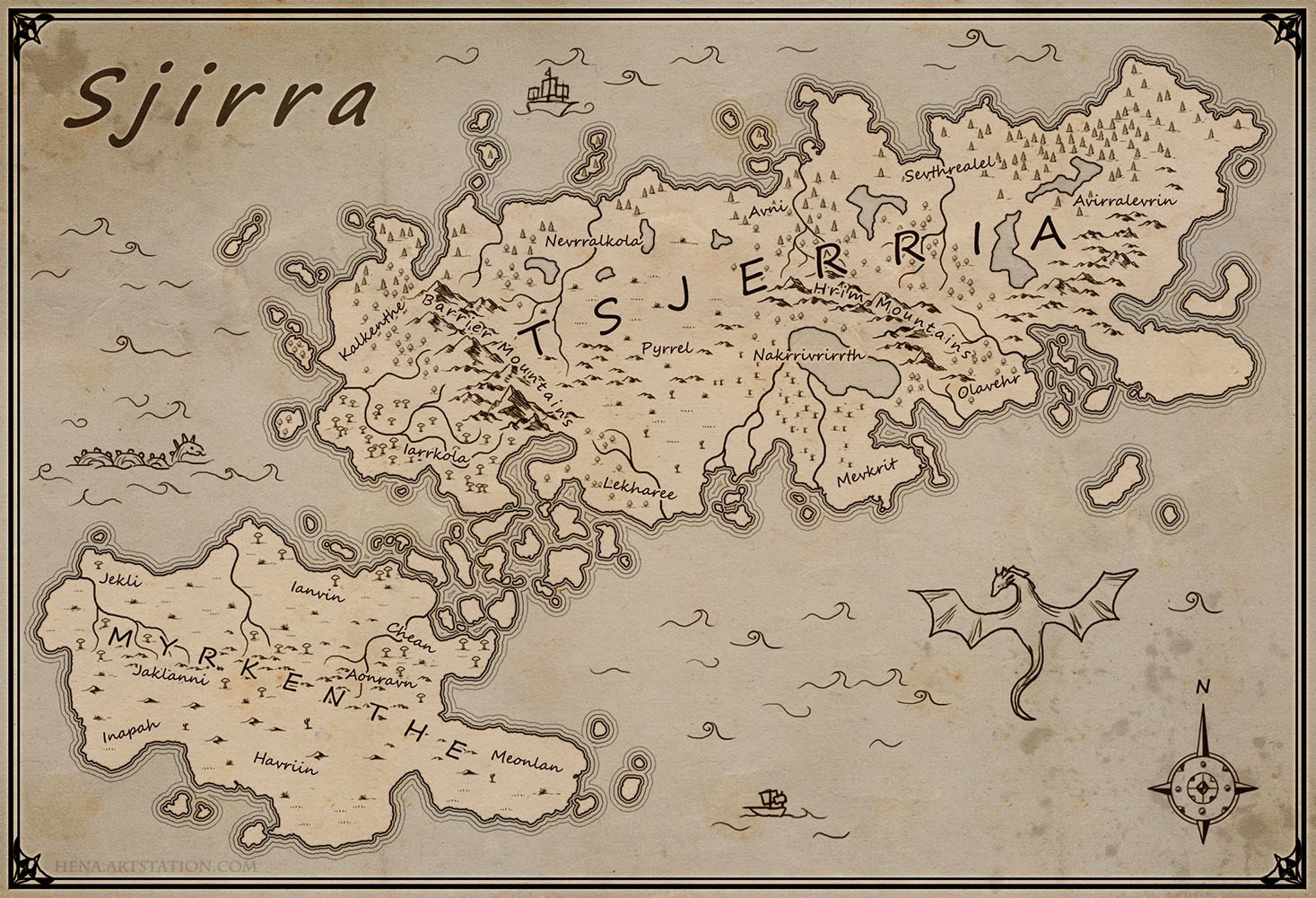 Map of Sjirra