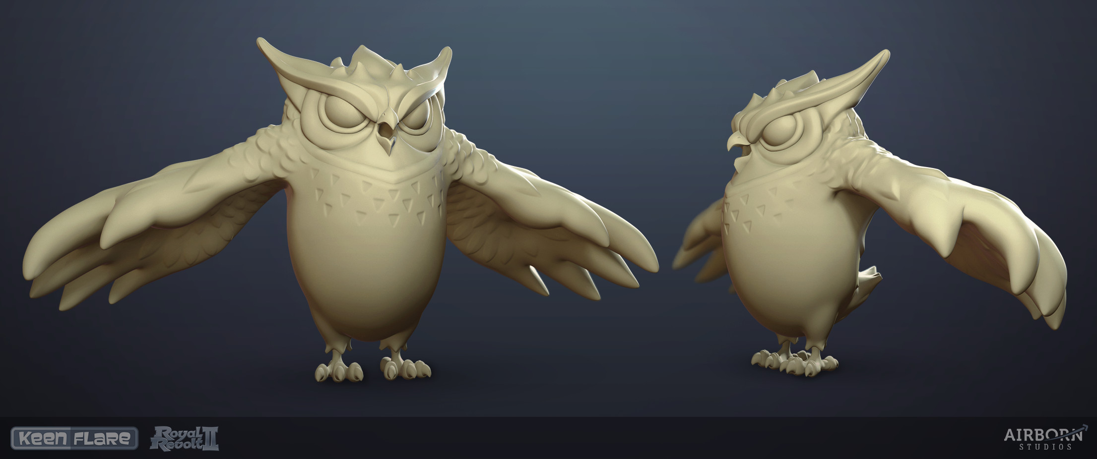 Royal Revolt 2: Twisted Archimedes high-poly model by Tim Moreels