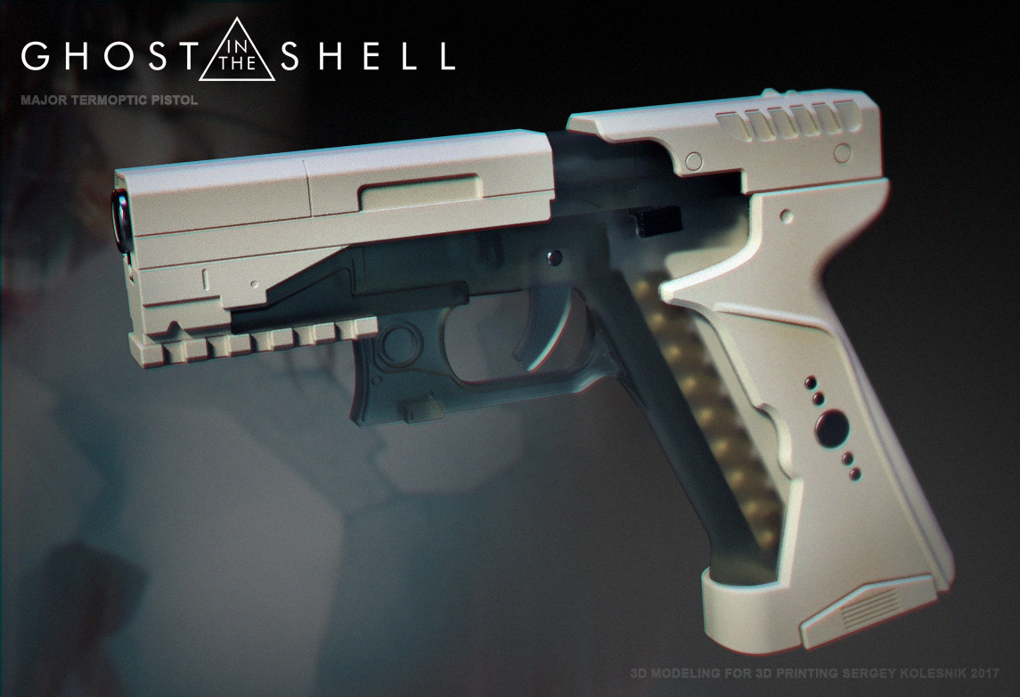 Sergey Kolesnik - Ghost in the shell -Major termoptic pistol 3D print model...