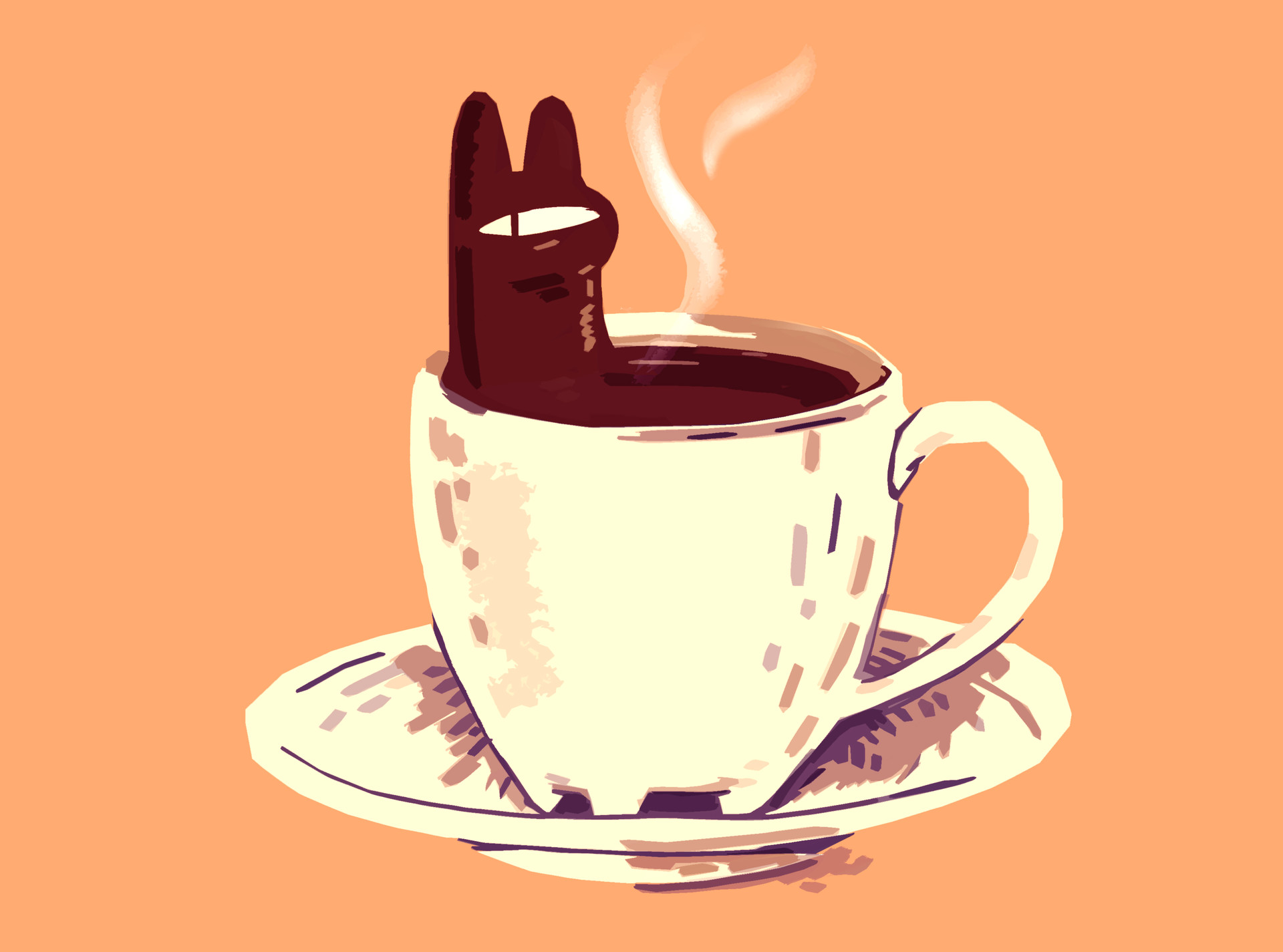 ArtStation coffee cat