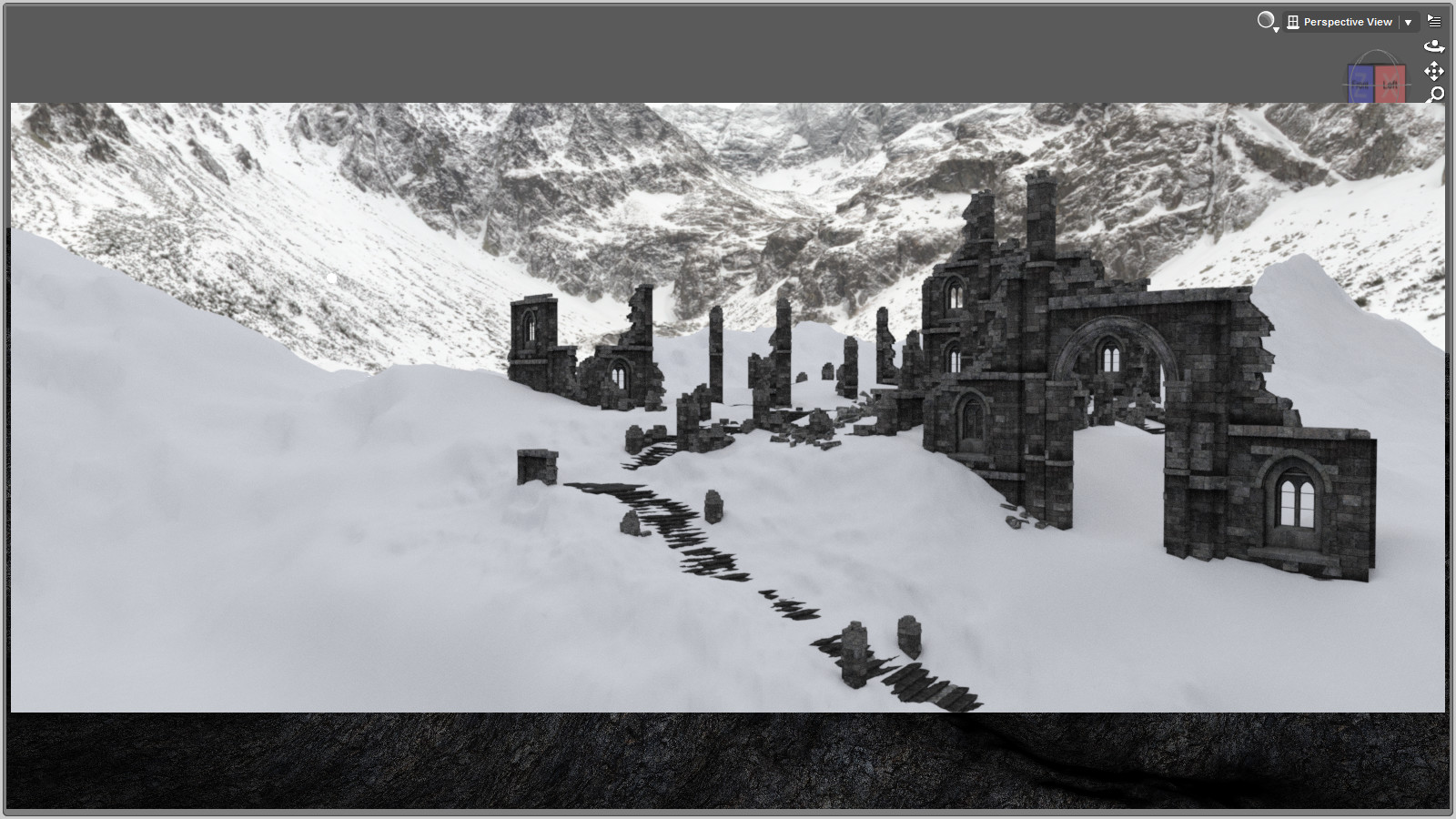 Set - 3Delight shaders with a basic snow shader over the whole terrain...