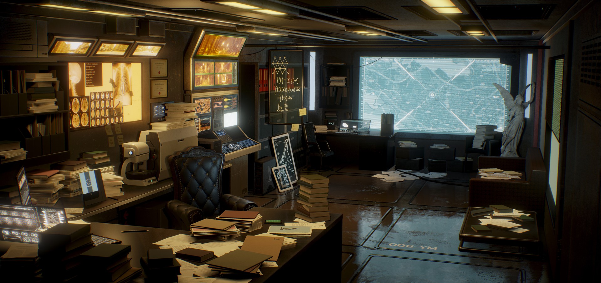 ArtStation - Megan Reed's Office (Deus Ex)