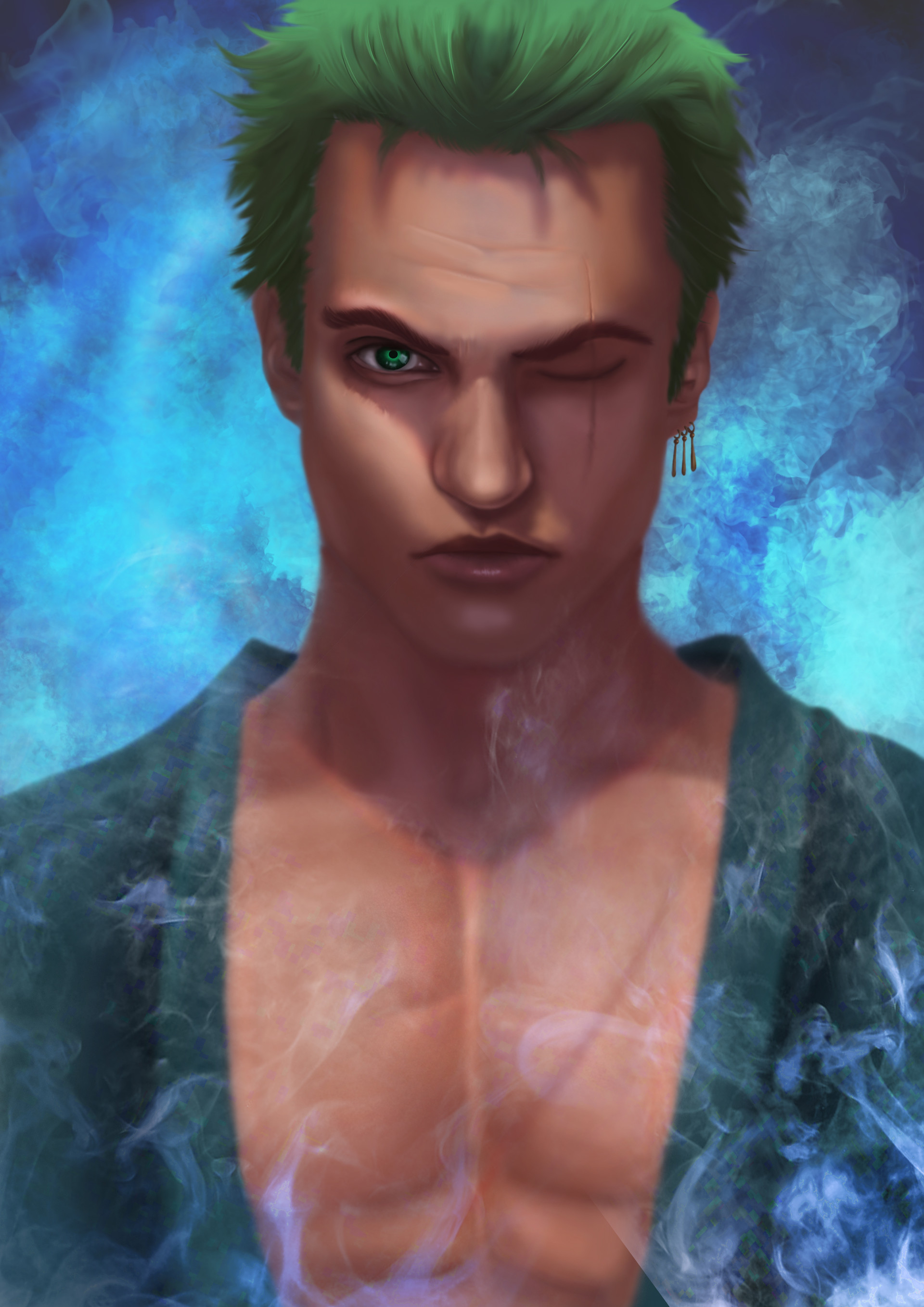 Artstation Fan Art Of One Piece S Zoro Oscar Choo